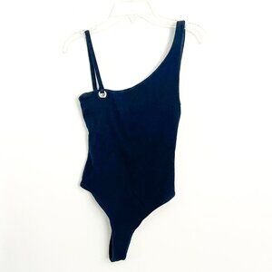sarah scott los angeles // navy blue bodysuit top XS